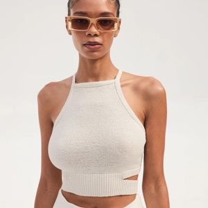 Cult Gaia Nan knit halter top (m)